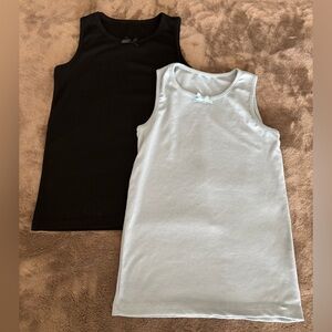 Kids Sleeveless Tops - Black and Light Blue